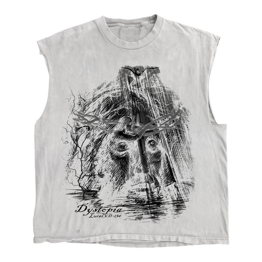 EXODUS ILLUSION [SLEEVE LESS T-SHIRT] [WHITE COLOR]