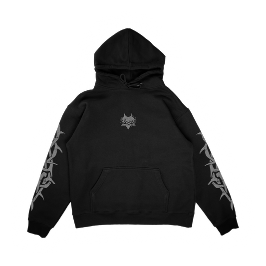 DARK BLACK DYSTOPIA HOODIE