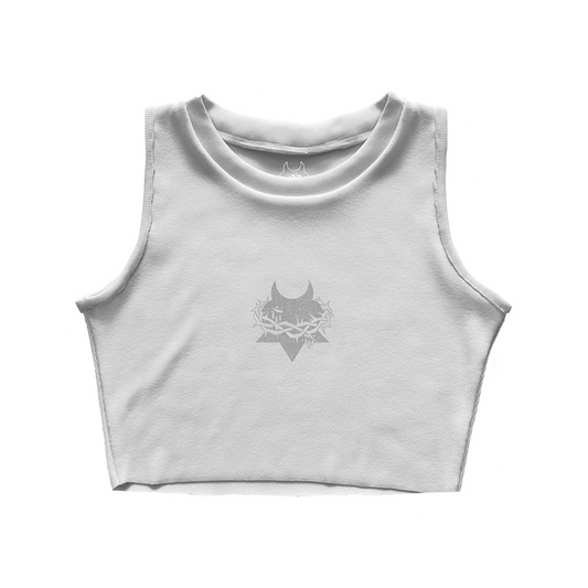 WHITE SHEEP DYSTOPIA CROP TOP